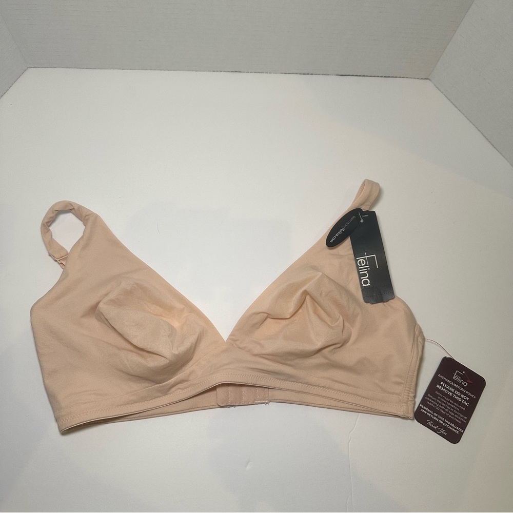 NWT Felina Nude/Tan Blissful Comfort Bralette Size L/XL